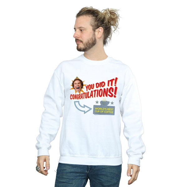 Elf Herr World´s Best Coffee Sweatshirt S Vit White S