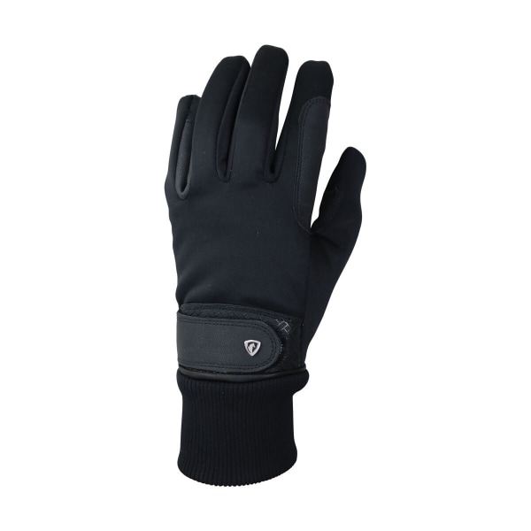 Hy Unisex Adult Thinsulate Leather Bound Riding Gloves M Black Black M