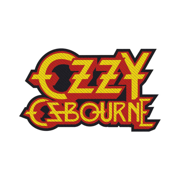 Ozzy Osbourne Logotyp Cut Out Patch En one size Gul/Röd Yellow/Red One Size