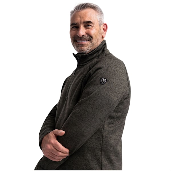Trespass Corsham Marl Halvzip Fleece Top S Mörk Vin för Herr Dark Vine S