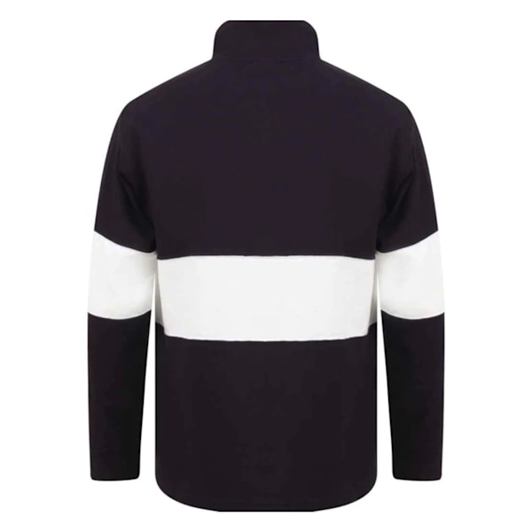 Front Row Unisex Vuxen Panelad Dragkedja Hals Topp M Marinblå/Vit Navy/White M