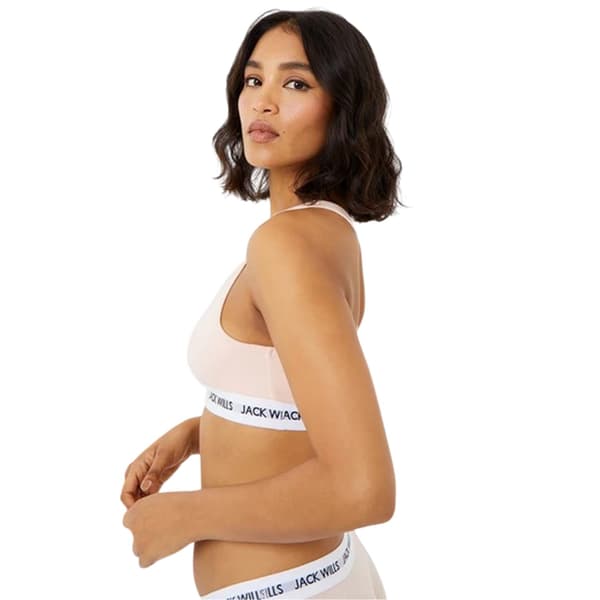 Jack Wills Dam/Dam Dibsdall Bomullsjersey Bralette (Förpackning Pink/Navy 6 UK