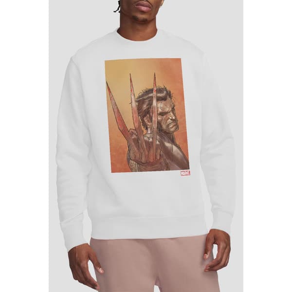 Marvel Unisex Vuxen X-Men Ready Wolverine Sweatshirt L Vit White L