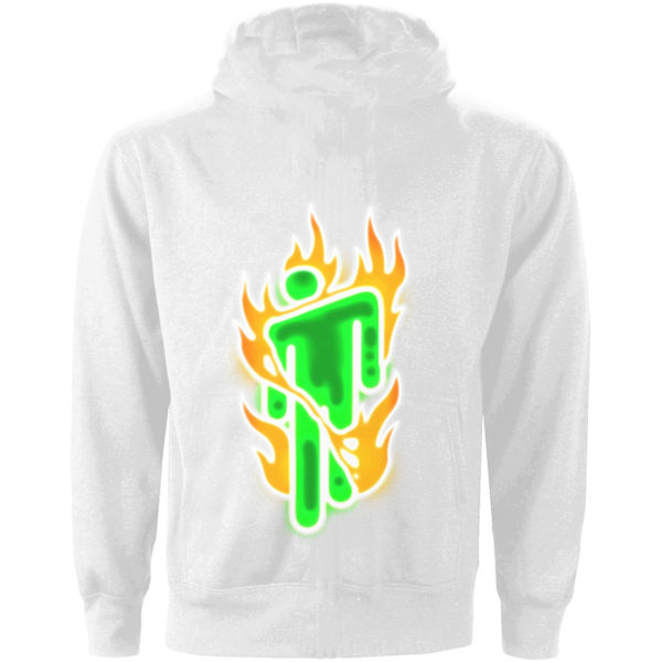 Billie Eilish Unisex Vuxen Flames Logo Hoodie XL Vit White XL