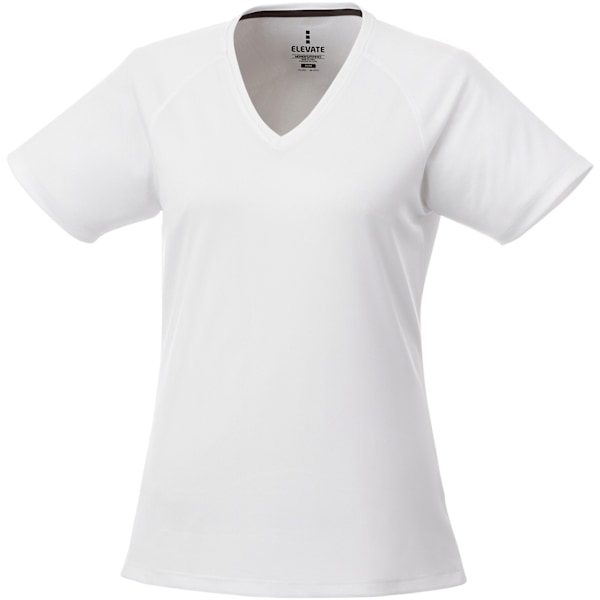 Elevate Dam/Kvinnor Amery Kortärmad Cool Fit V-ringad T-shirt White S