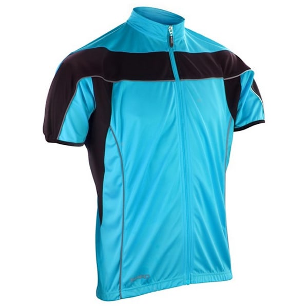 Spiro Mens Bikewear Cykeltröja L Aqua/Svart Aqua/Black L