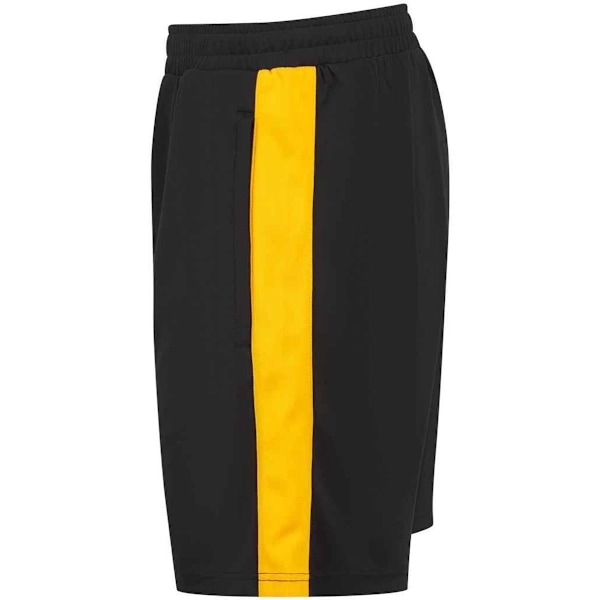 Finden & Hales Barn/Barn Knitted Sweatshorts med Fickor med Dragkedja 7 Black/Gold 7-8 Years