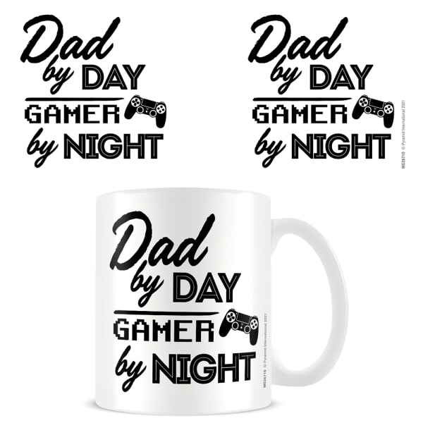 Pyramid International Dad By Day Gamer By Night Mugg En one size Wh White/Black One Size