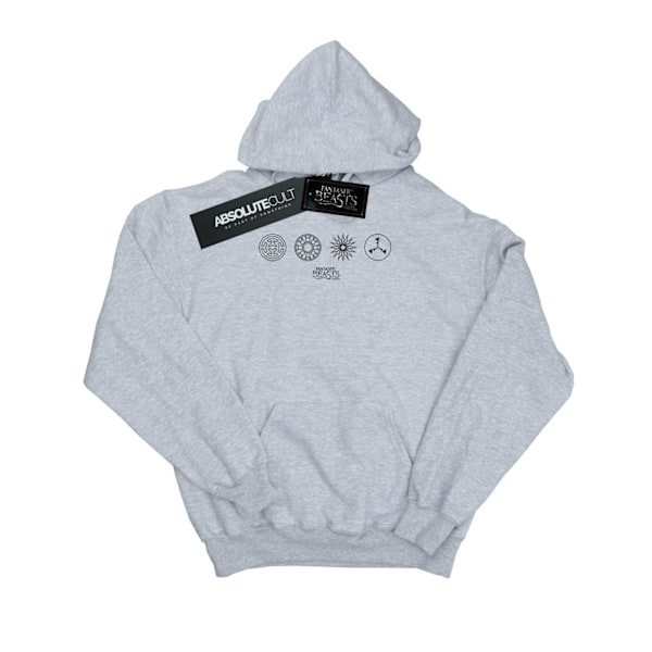 Fantastiska vidunder Mäns cirkulära ikoner Hoodie M Sports Grey Sports Grey M