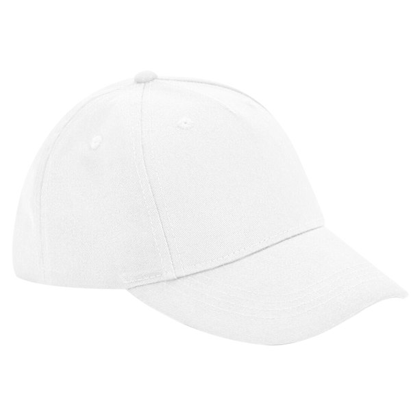 Beechfield 5 Panel Organisk Bomull Baseball Cap One Size Vit White One Size