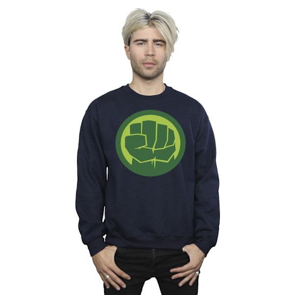 Marvel Herr Hulk Bröstlogga Sweatshirt XL Marinblå Navy Blue XL