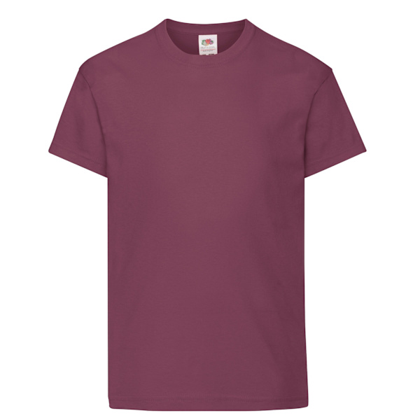 Fruit of the Loom Barn/Barn Original T-shirt 14-15 år B Burgundy 14-15 Years