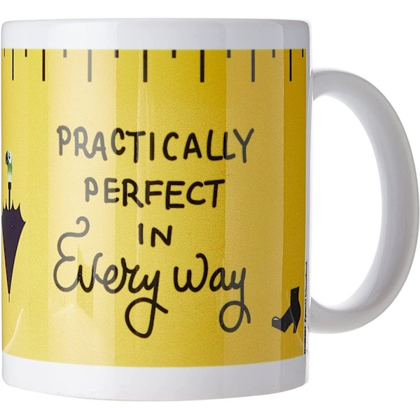 Mary Poppins Praktiskt Perfekt Mugg En Storlek Gul Yellow One Size