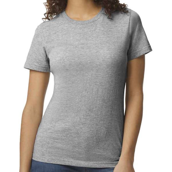 Gildan Dam/Dam Soft Midweight T-Shirt XL Sports Grey Sports Grey XL