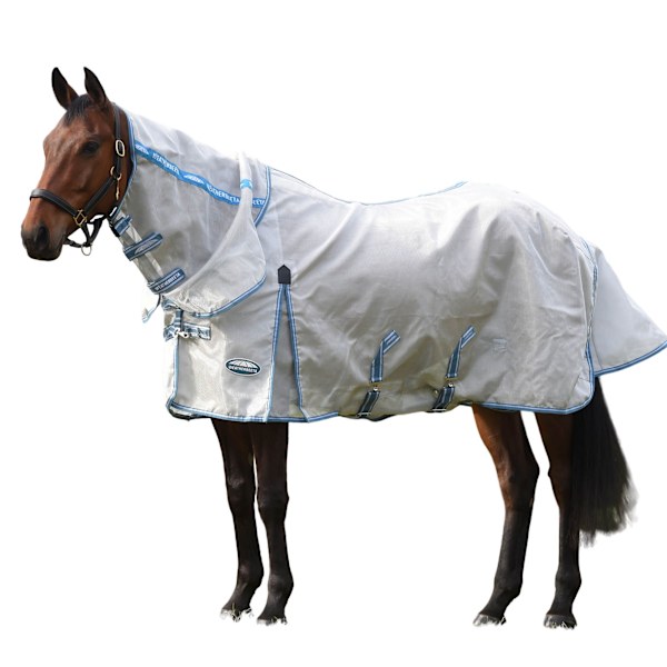 Weatherbeeta Comfitec Hexi Shield Combo Neck Hästflugtäcke 5´ 3 Silver/Teal Blue 5´ 3