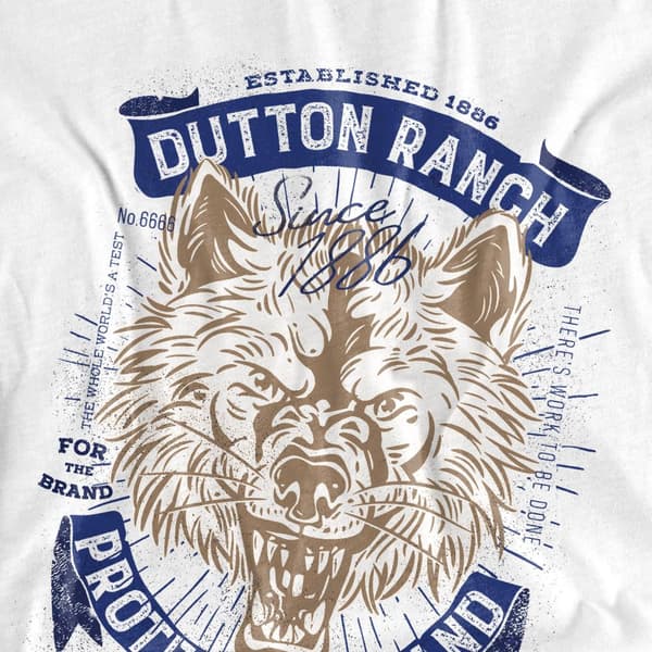 Yellowstone Herr Protect The Land Wolf T-Shirt M Vit White M