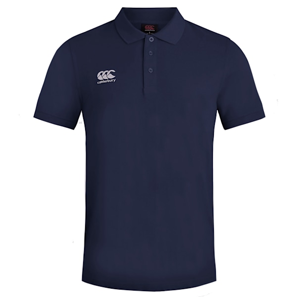 Canterbury Mens Waimak Kortärmad Pique Poloshirt XXL Marinblå Navy XXL