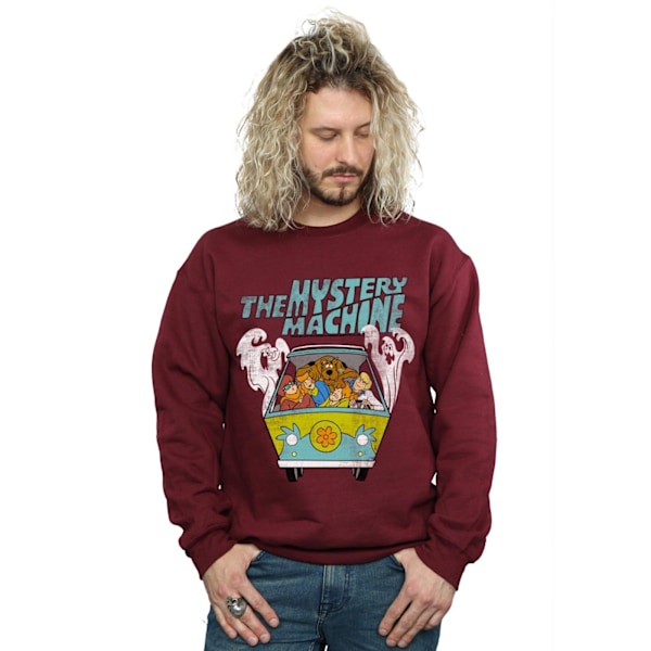 Scooby Doo Mystery Machine Sweatshirt XXL Burgundy Burgundy XXL