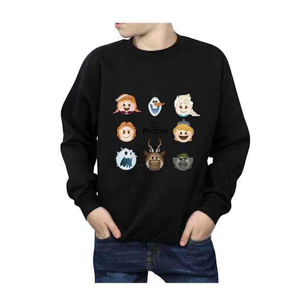 Disney Boys Frozen Heads Sweatshirt 12-13 år Svart Black 12-13 Years