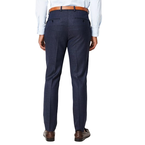 Burton Herr Slim Bröllopskostym Byxor Tonal Grid Check 36R Grå Grey 36R