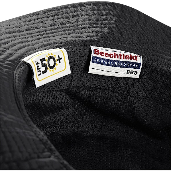 Beechfield Summer Cargo Bucket Hat / Huvudbonad (UPF50-skydd) Black One Size