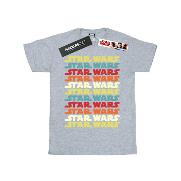 Star Wars Retro Repeat Logo T-shirt M Sports Grey för män Sports Grey M