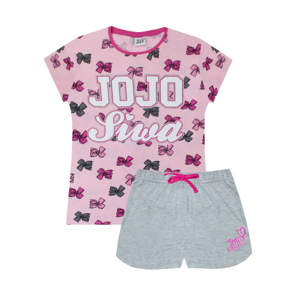 Jojo Siwa Girls Bows Short Pyjamas Set 2-3 Years Rosa/Grå Pink/Grey 2-3 Years