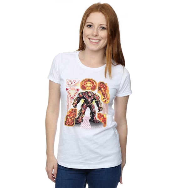 Marvel Womens/Ladies Avengers Infinity War Hulkbuster Blueprint White S