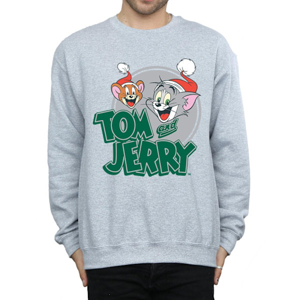 Tom And Jerry Herr Julhälsningar Sweatshirt M Sports Grey Sports Grey M