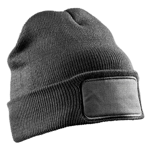 Result Winter Essentials Unisex Vuxen Dubbelstickad Skrivare Patch Grey One Size