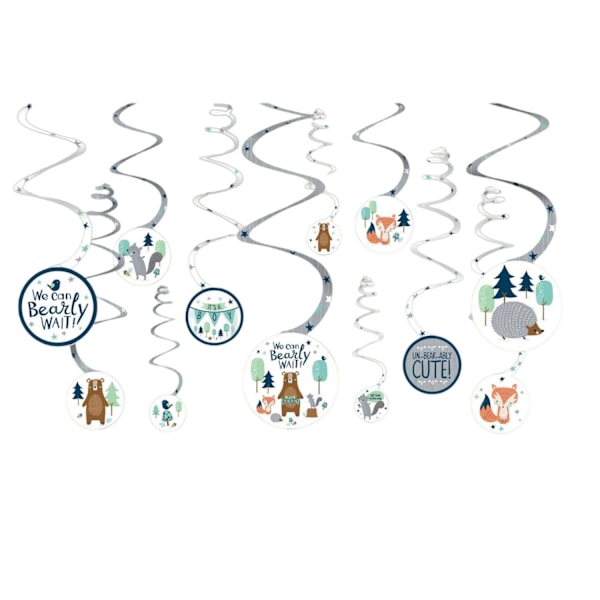 Amscan Bear ly Wait Swirl Baby Shower Hängande Dekoration (Förpackning Multicoloured One Size