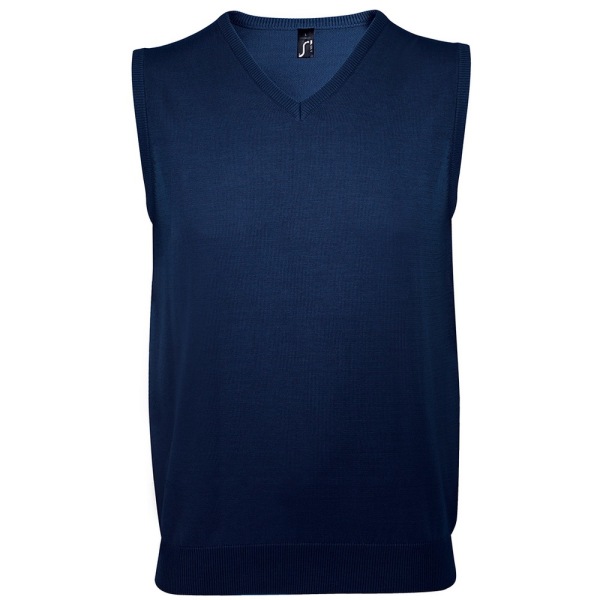 SOLS Unisex Gentlemen Sleeveless V Neck Sweater Vest S Navy Navy S