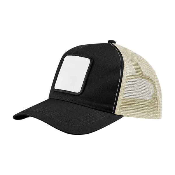 Beechfield Unisex Vuxen 5-Panel Applikation Patch Truckerkeps One Black/Stone One Size