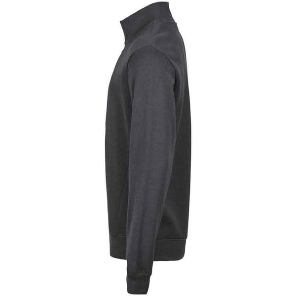 Tee Jays Herr Ribber Interlock Halv Zip Sweatshirt XXL Mörk Grå Dark Grey XXL