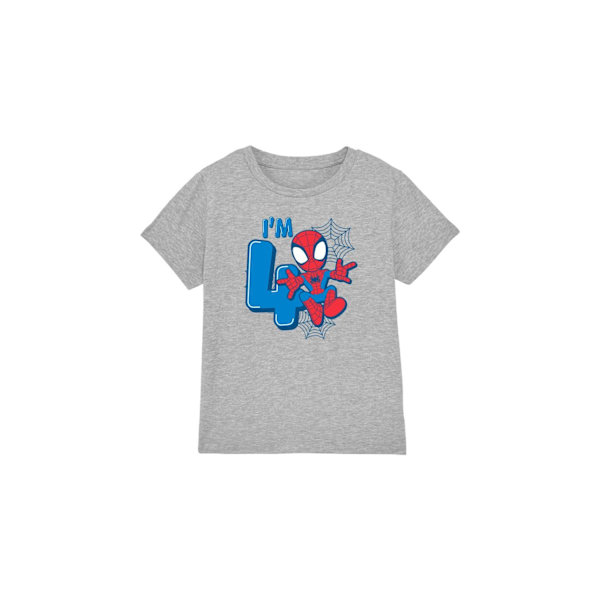 Spider-Man Barn/Barn Söt Spidey 4-årsdag T-shirt 9-10 Sport Heather 9-10 Years