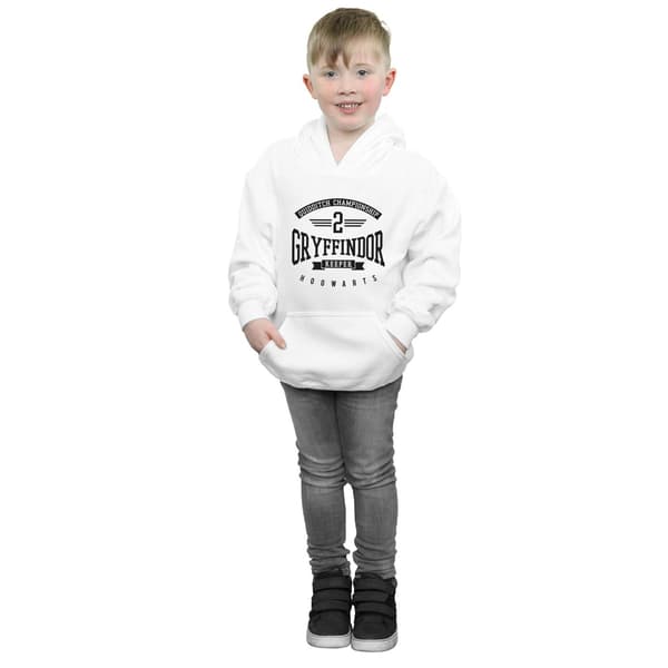 Harry Potter Boys Gryffindor Keeper Bomullströja 9-11 År Vit White 9-11 Years