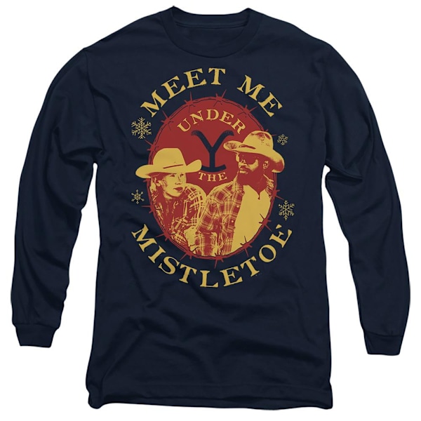 Yellowstone Unisex Vuxen Meet Me Under The Mistletoe Jul Navy XL