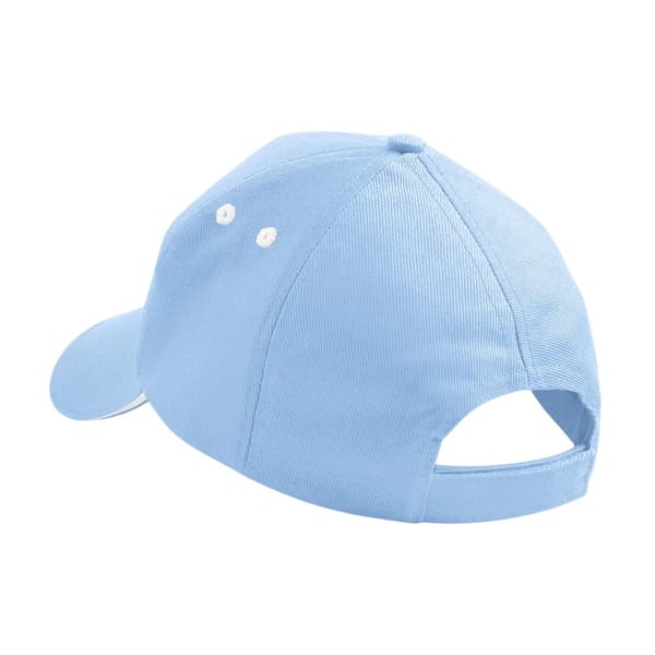 Beechfield Ultimate 5 Panel Sandwich Peak Baseballkeps En Storlek Sky Blue/White One Size