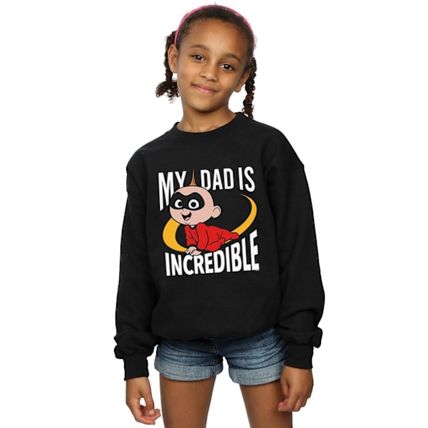 Disney Girls The Incredibles Min Pappa Mr Incredible Sweatshirt 9- Black 9-11 Years