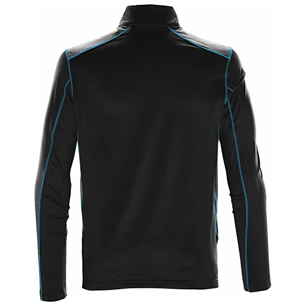 Stormtech Mens Pulse Zip Neck Fleece Top XL Svart/Elektrisk Blå Black/Electric Blue XL