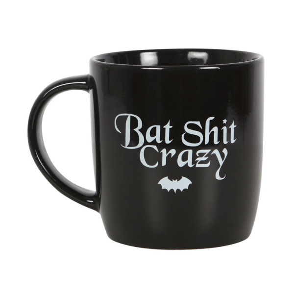 Något annat Bat Shit Crazy Mug One Size Svart/Vit Black/White One Size