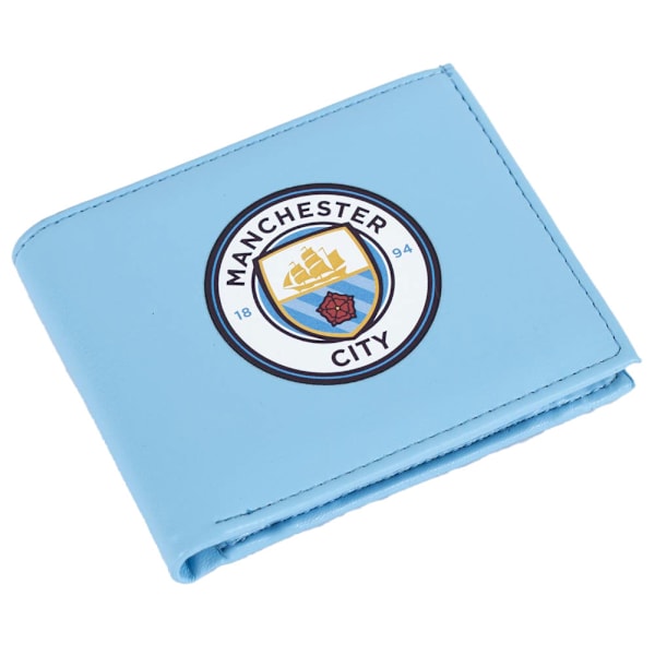 Manchester City FC Crest PU-plånbok Storlek: One Size Himmelblå/Vit Sky Blue/White One Size