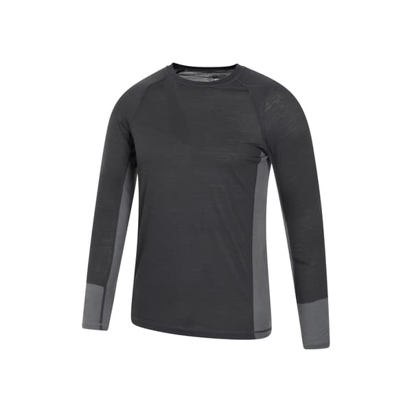 Mountain Warehouse Långärmad underställströja för män S Charcoal Charcoal S