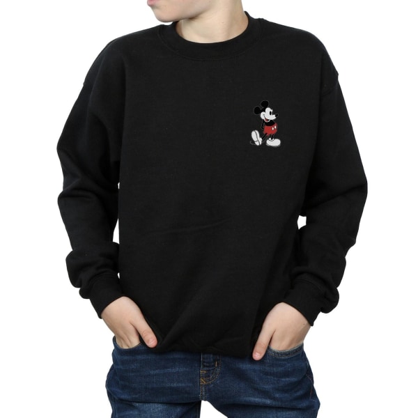 Disney Boys Mickey Mouse Kickin Retro Chest Sweatshirt 12-13 år Black 12-13 Years