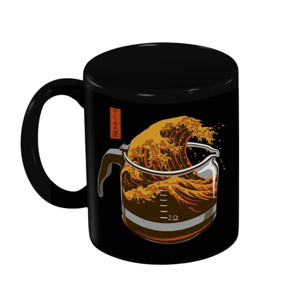 Threadless Coffee Wave 315ml Mugg One Size Svart Black One Size
