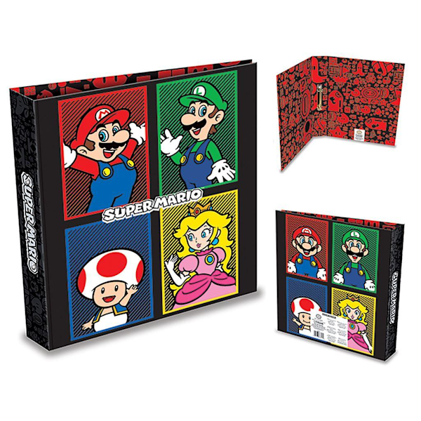 Super Mario A4 pärm Multifärgad Multicoloured One Size