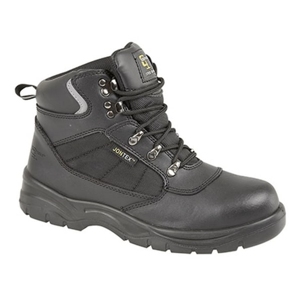 Grafters Mens Safety Waterproof Hiker Type Toe Cap Boots 48 EUR Black 48 EUR