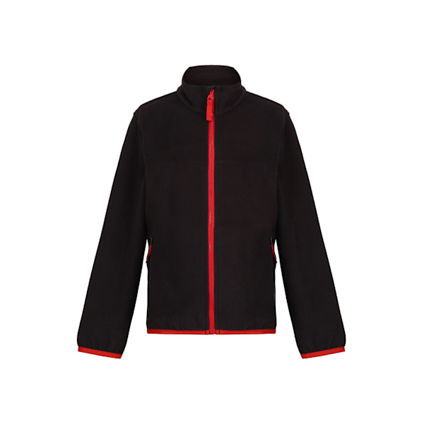 Regjun Microfleece Full Zip Fleecejacka för pojkar 3-4 år Svart/ Black/Classic Red 3-4 Years