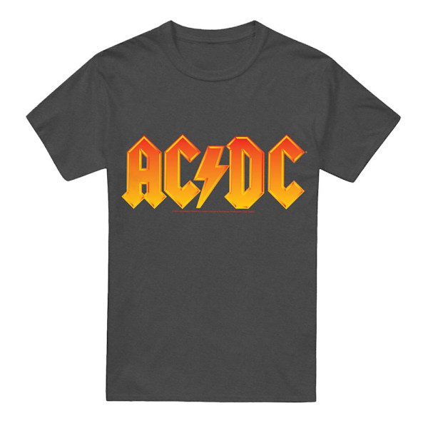 AC/DC Unisex Vuxen Logo T-Shirt L Gråmelerad Charcoal L