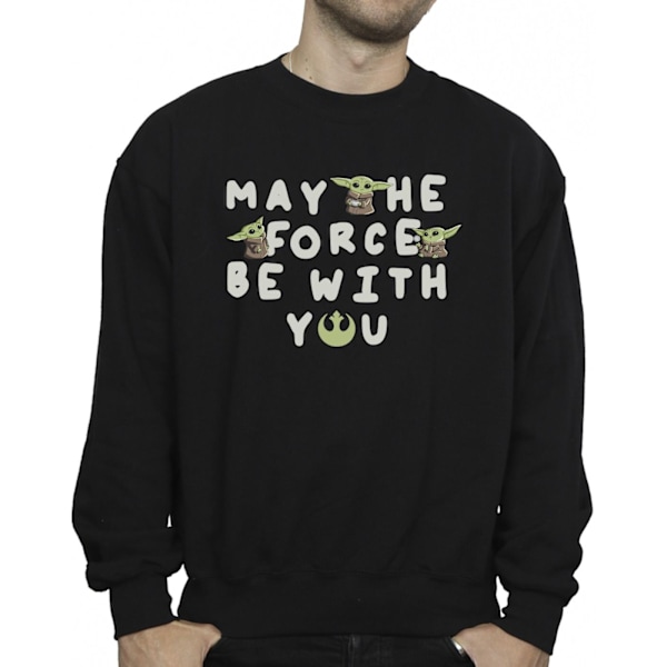 Star Wars Herr The Mandalorian Grogu May The Force Be With You Black L